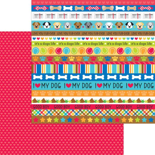 Doodlebug Design - Designpapier  "Doggone Cute " Paper Pack 12x12 Inch - 12 Bogen