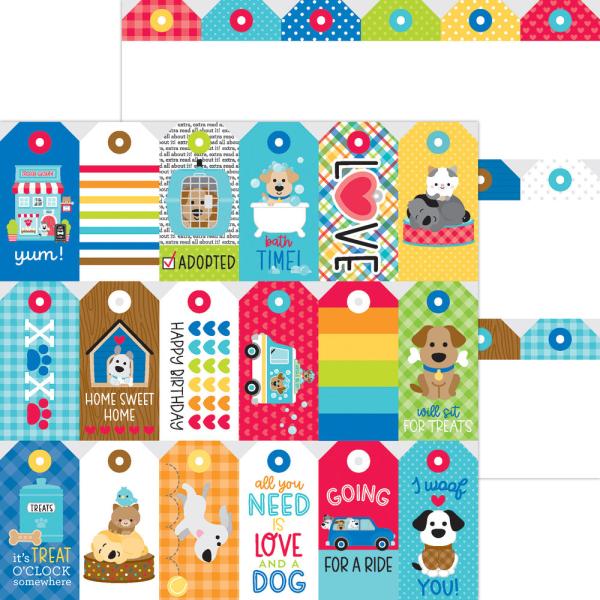 Doodlebug Design - Designpapier  "Doggone Cute " Paper Pack 12x12 Inch - 12 Bogen