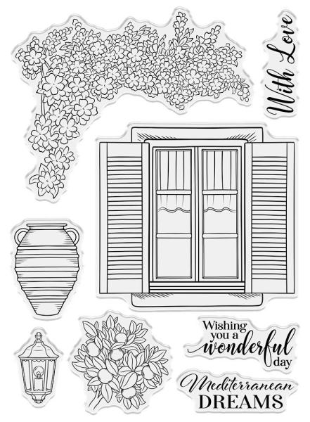 Crafters Companion - Stempelset "Mediterranean Dreams" Clear Stamps