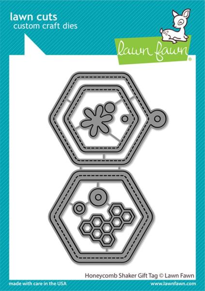 Lawn Fawn - Stanzschablone "Honeycomb Shaker Gift Tag" Dies