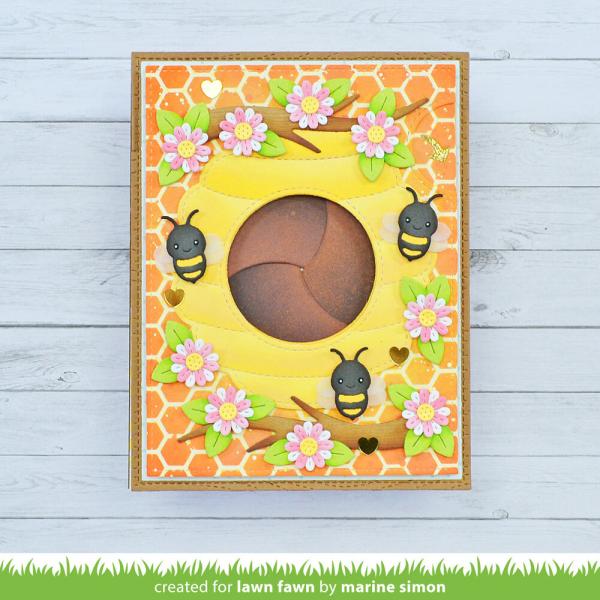 Lawn Fawn - Stanzschablone "Magic Iris Beehive" Add-on Die