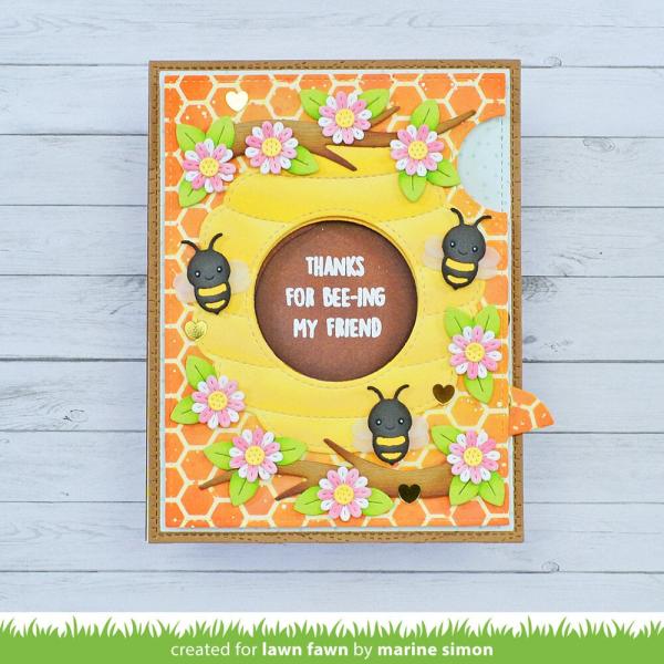 Lawn Fawn - Stanzschablone "Magic Iris Beehive" Add-on Die