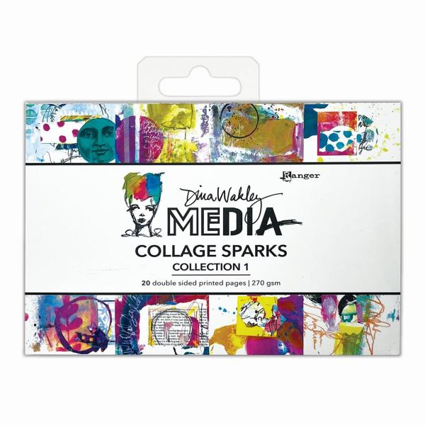 Ranger - Designpapier "Collage Sparks Collection 1" Paper Pack 15,24x10,16 cm - 20 Bogen