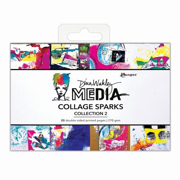 Ranger - Designpapier "Collage Sparks Collection 2"Paper Pack 15,24x10,16 cm - 20 Bogen