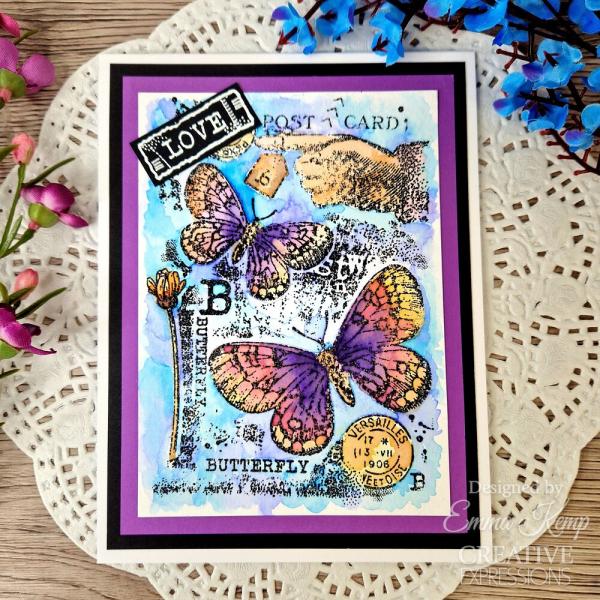 Woodware - Stempel "B is For Butterfly " Clear Stamps