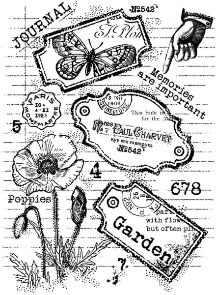 Woodware - Stempel "Label Page " Clear Stamps