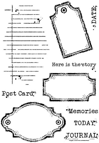 Woodware - Stempel "Old Labels" Clear Stamps