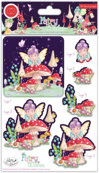 Craft Consortium - 3D Decoupage Set "Fairy Wishes" 5 Bogen