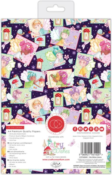 Craft Consortium - Papierblock A4 "Fairy Wishes" Paper Pad - 20 Bogen