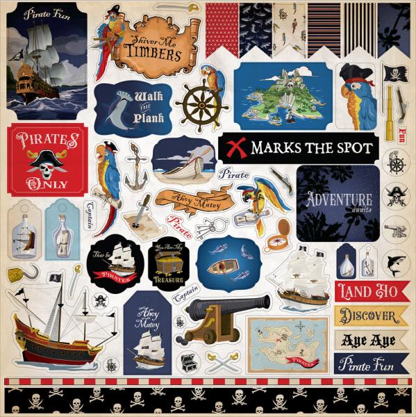 Carta Bella - Designpapier "Pirates" Collection Kit 12x12 Inch - 12 Bogen  