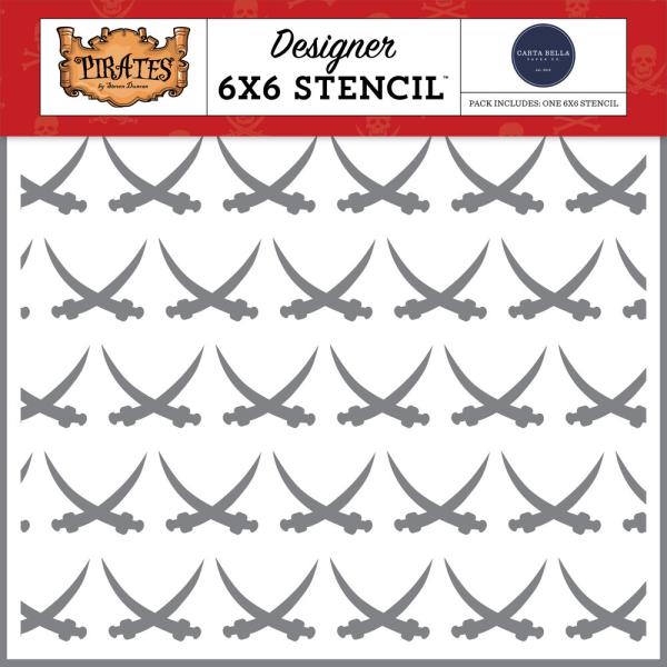 Carta Bella - Schablone 6x6 Inch "Pirate Swords" Stencil