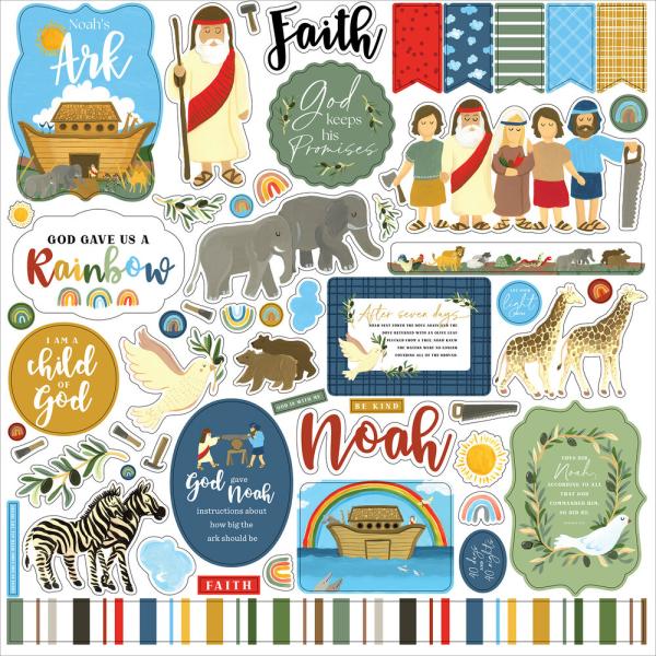 Echo Park - Designpapier "Noah's Ark" Collection Kit 12x12 Inch - 12 Bogen