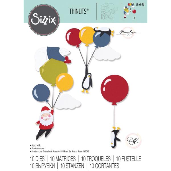 Sizzix - Stanzschablone "Festive Sky Party" Thinlits Craft Dies by Olivia Rose