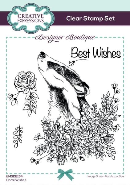 Creative Expressions - Stempelset A6 "Floral Wishes" Clear Stamps