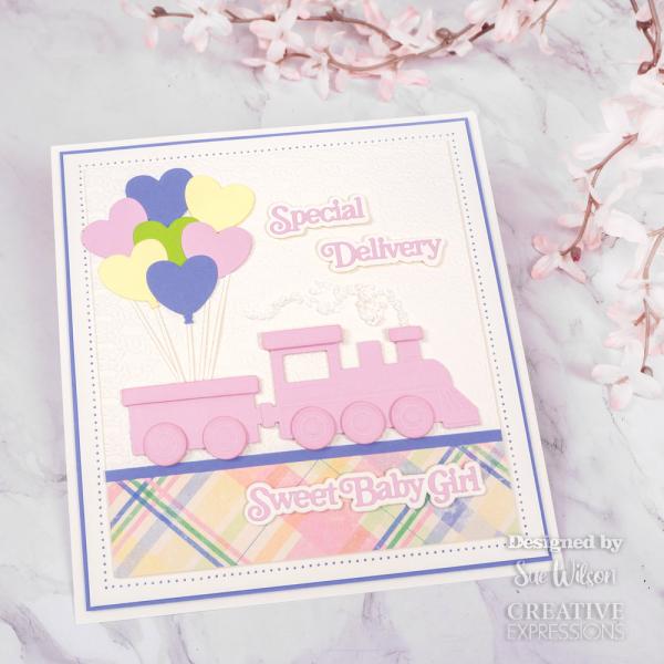 Creative Expressions - Stanzschablone "Mini Shadowed Sentiments Special Delivery" Craft Dies Mini Design by Sue Wilson