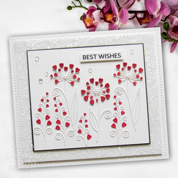 Creative Expressions - Stanzschablone "Finishing Touches Heart Blooms" Craft Dies Design by Sue Wilson