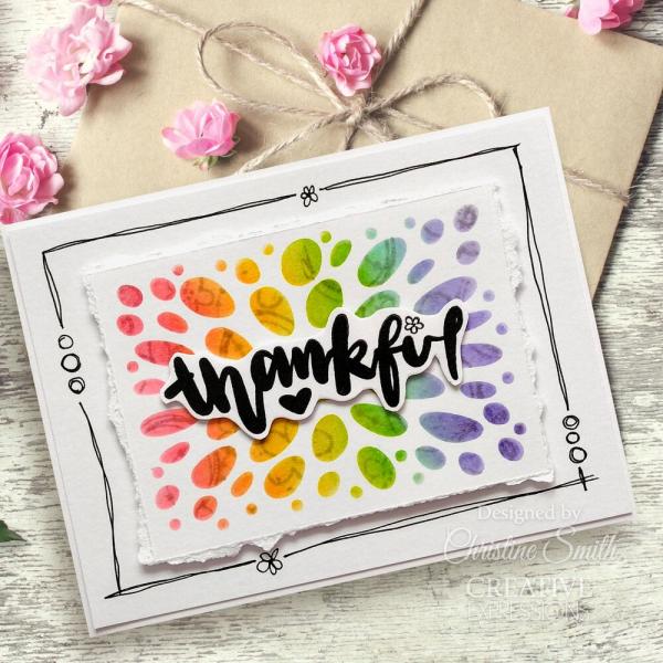 Creative Expressions - Schablone "Grateful " Mini Stencil 