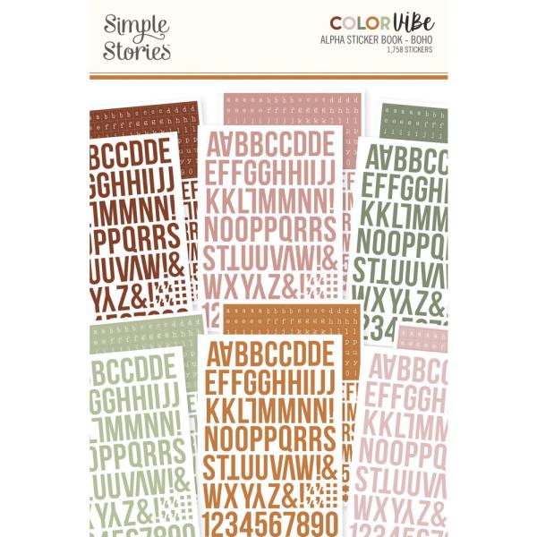 Simple Stories - Aufkleber "Color Vibe Boho Alphabet" Sticker Book