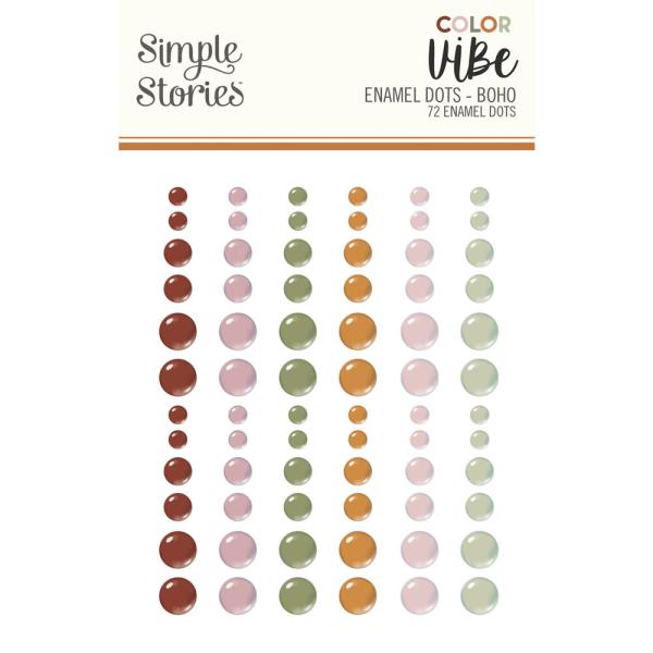 Simple Stories - Enamel Dots "Color Vibe Boho" 72 Stück 