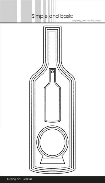 Simple and Basic - Stanzschablone 6,5x21 cm "Wine Bottle Tag" Dies