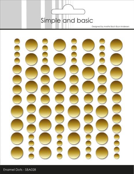 Simple and Basic - Adhesive Enamel Dots "Metallic Gold"