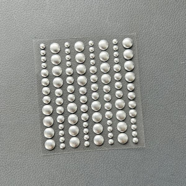 Simple and Basic - Adhesive Enamel Dots "Metallic Silver"