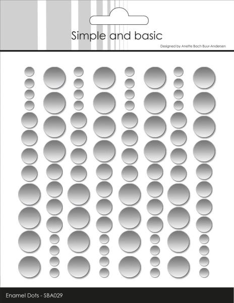 Simple and Basic - Adhesive Enamel Dots "Metallic Silver"