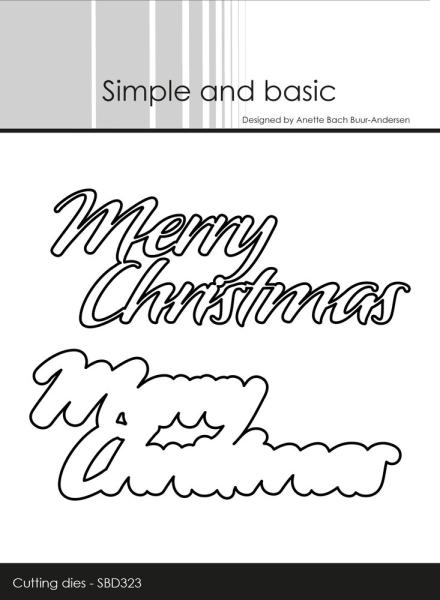 Simple and Basic - Stanzschablone 9,3x3,7 cm "Merry Christmas" Dies