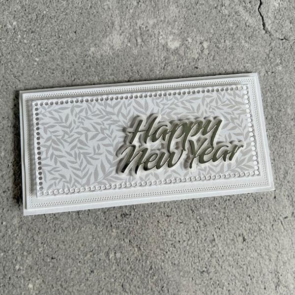 Simple and Basic - Stanzschablone 7,9x3,8 cm "Happy New Year" Dies