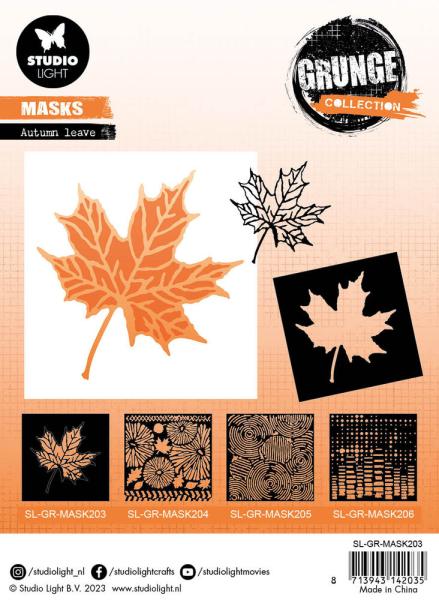 Studio Light - Schablone "Autumn Leave" Stencil Grunge Collection