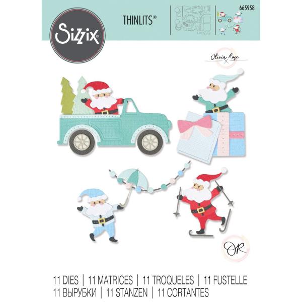 Sizzix - Stanzschablone "Santa Activities" Thinlits Craft Dies by Olivia Rose