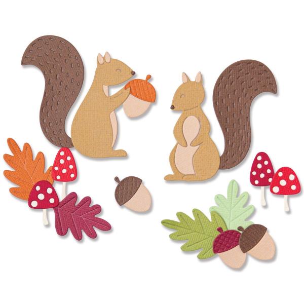 Sizzix - Stanzschablone "Harvest Squirrels" Thinlits Craft Dies by Jennifer Ogborn