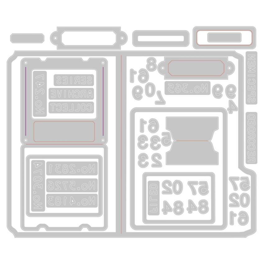 Sizzix - Stanzschablone "Specimen" Thinlits Craft Dies by Tim Holtz