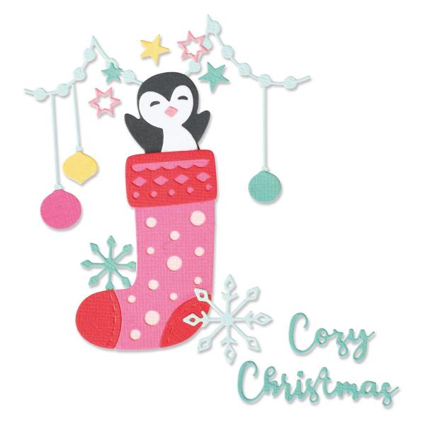 Sizzix - Stanzschablone "Penguin Stocking" Thinlits Craft Dies by Olivia Rose