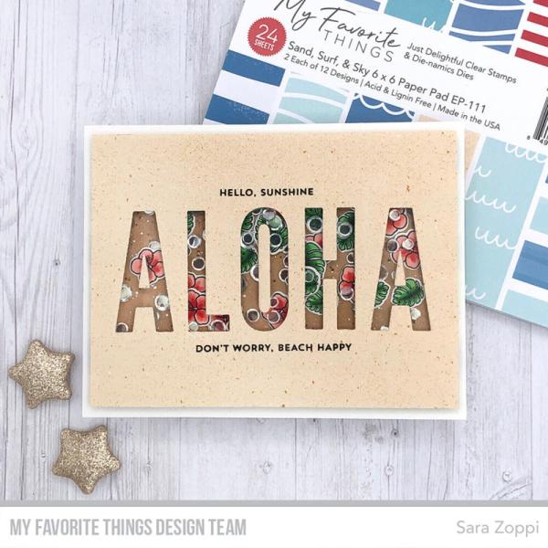 My Favorite Things - Designpapier "Sand, Surf, & Sky" Paper Pad 6x6 Inch - 24 Bogen