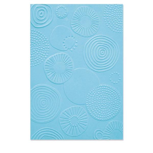 Sizzix - 3D Prägefolder "Abstract Rounds" Embossing Folder Design by Lisa Jones