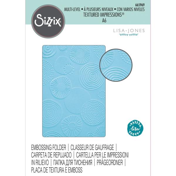 Sizzix - 3D Prägefolder "Abstract Rounds" Embossing Folder Design by Lisa Jones