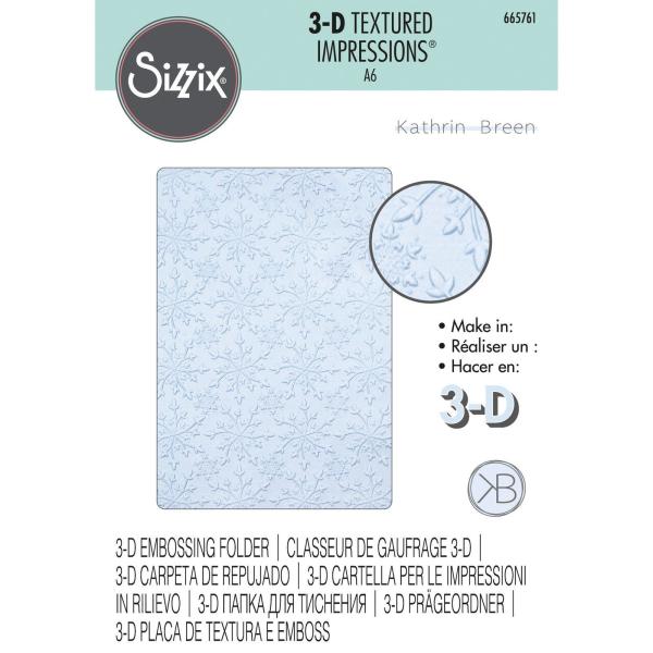 Sizzix - 3D Prägefolder "Snowflakes #2" Embossing Folder Design by Kath Breen