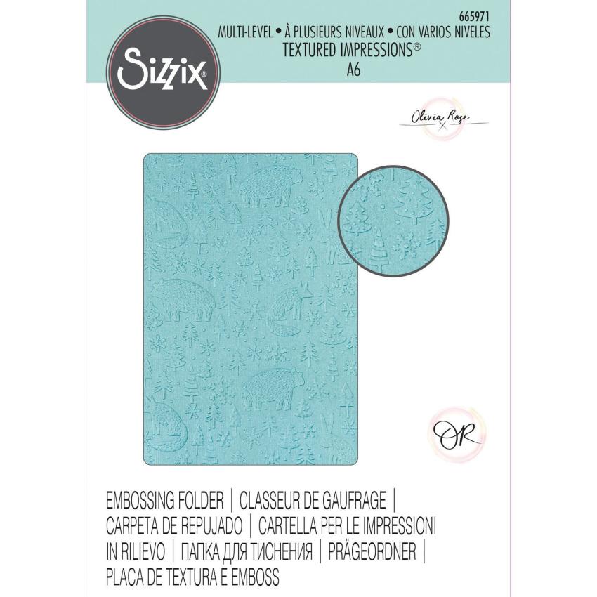 Sizzix - 3D Prägefolder "Nordic Pattern" Embossing Folder Design by Olivia Rose