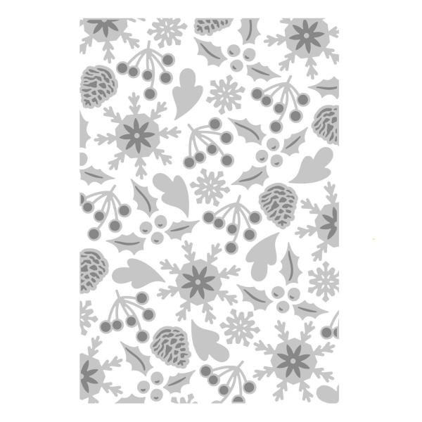 Sizzix - 3D Prägefolder "Winter Pattern" Embossing Folder Design by Jennifer Ogborn