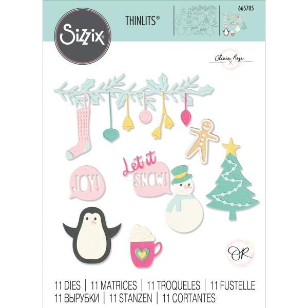 Sizzix - Stanzschablone "Christmas Joy" Thinlits Craft Dies by Olivia Rose