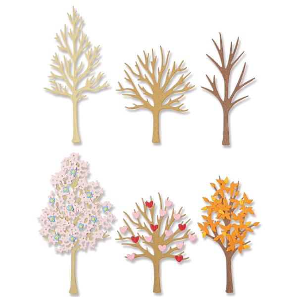 Sizzix - Stanzschablone "Seasonal Trees" Thinlits Craft Dies by Jennifer Ogborn