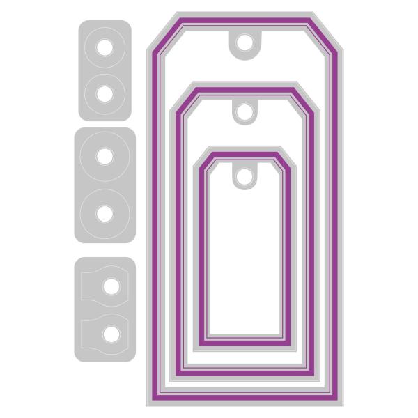 Sizzix - Stanzschablone "Framed Tags" Thinlits Craft Dies by Tim Holtz