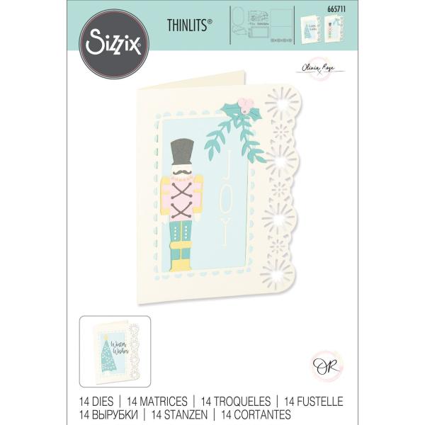 Sizzix - Stanzschablone "Nutcracker Card Base" Thinlits Craft Dies by Olivia Rose