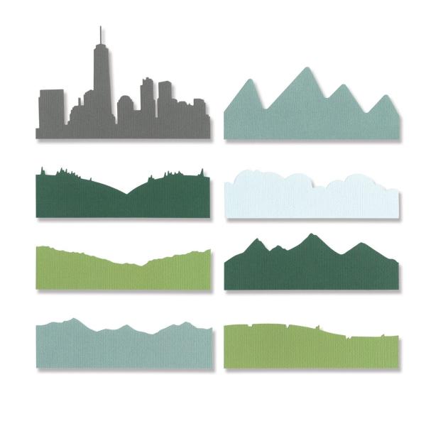 Sizzix - Stanzschablone "Skyline Silhouettes" Thinlits Craft Dies by Josh Griffiths