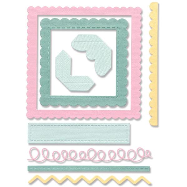 Sizzix - Stanzschablone "Fabulous Frames & Borders" Thinlits Craft Dies by Debi Potter