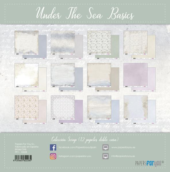 Papers For You - Designpapier "Under The Sea Basics " Paper Pack 30,5x32 cm - 12 Bogen 