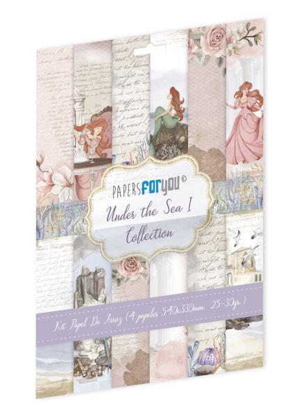 Paper For you - Decoupage Papier "Under the Sea I" Rice Paper Kit A4 - 6 Bogen