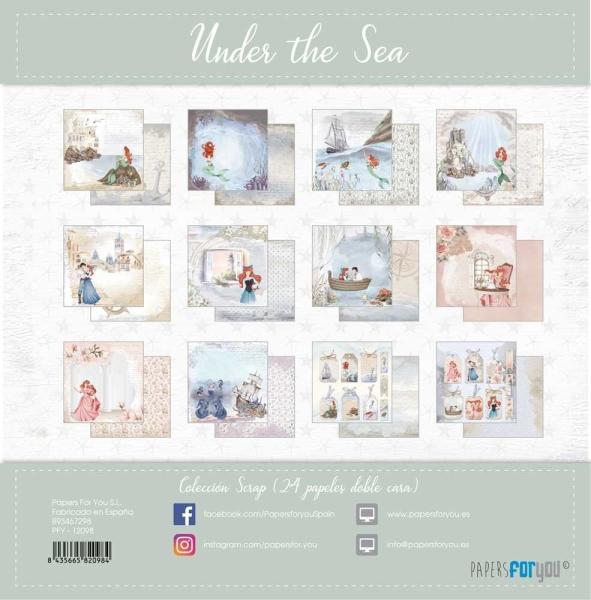 Papers For You - Designpapier "Under The Sea" Scrap Paper Pack 8x8 Inch - 24 Bogen