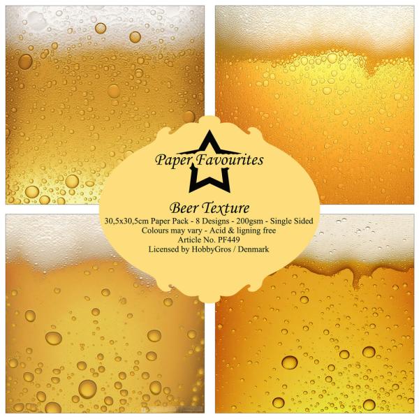 Paper Favourites - Designpapier "Beer Texture" Paper Pack 12x12 Inch 8 Bogen